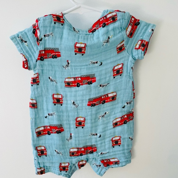 Angel dear firefighter short sleeve romper 3-6 month - Picture 2 of 3